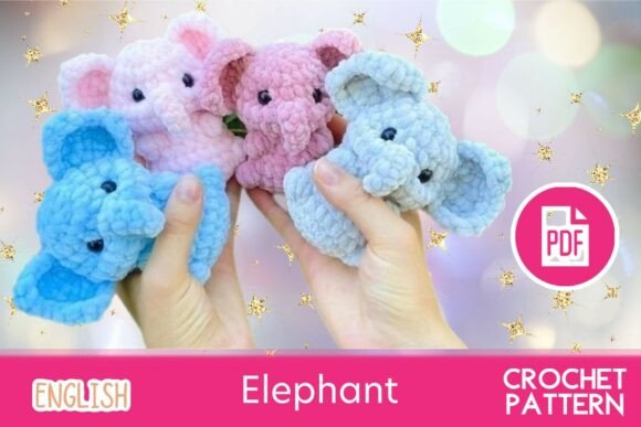Elephant Toy Crochet / Amigurumi / PDF