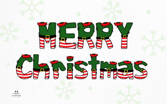 Elf Squad Candy Stripe Font PNG with transparent background - Preview 1