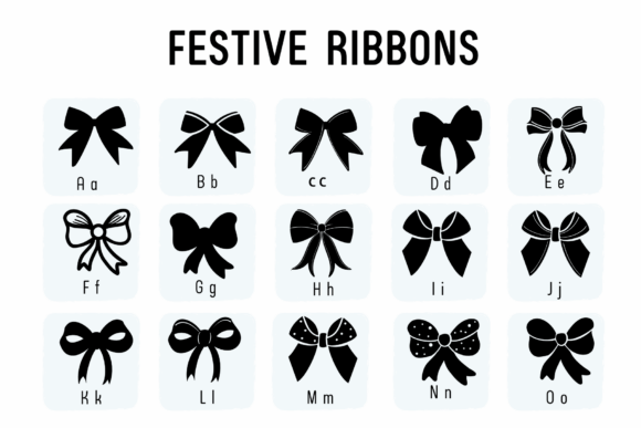 Festive Ribbons Font - Preview 1