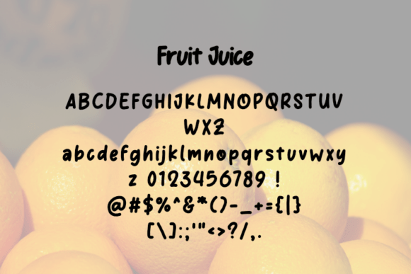 Fruit Juice Font - Preview 1
