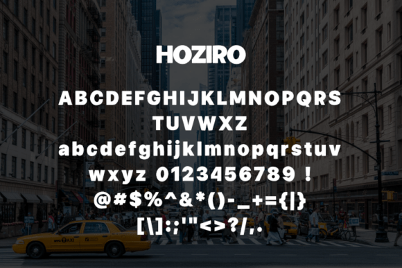 Hoziro Font PNG with transparent background - Preview 1
