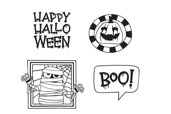 Halloween Brigade Dingbats Font PNG with transparent background - Preview 4