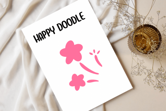Hand Drawn Happy Doodle Font PNG with transparent background - Preview 5