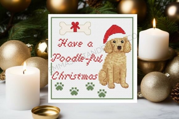Have a Poodle-ful Christmas Cross Stitch