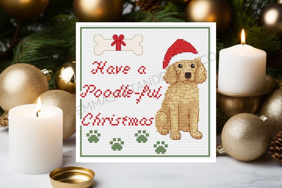 Have a Poodle-ful Christmas Cross Stitch