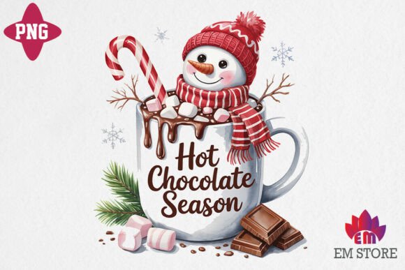 Hot Chocolate Season PNG Christmas