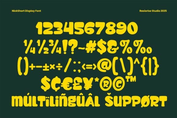 Nick Short Font PNG with transparent background - Preview 4
