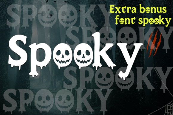 Night Fall Spooky Font PNG with transparent background - Preview 6