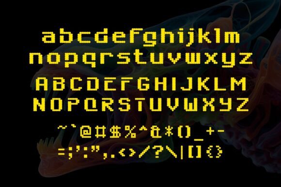 Opticode Font PNG with transparent background - Preview 1