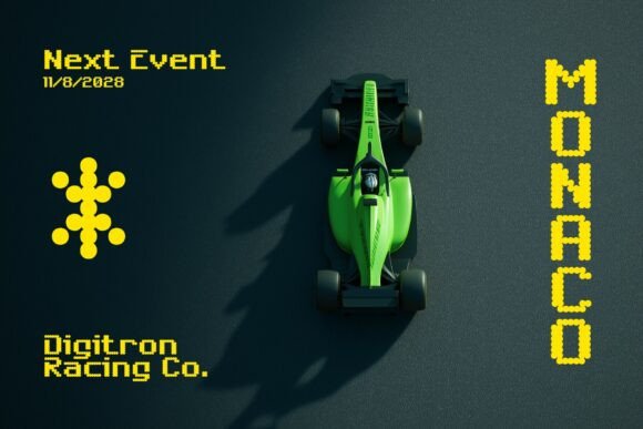 Opticode Font PNG with transparent background - Preview 5