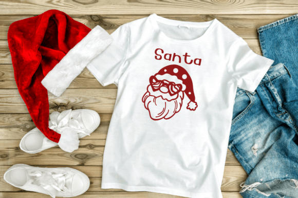 Santa Face Font PNG with transparent background - Preview 4