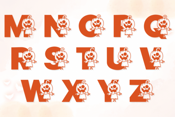 Scarecrow Halloween Font PNG with transparent background - Preview 2
