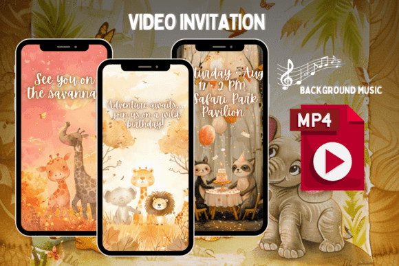 Video Safari Baby Shower Invite