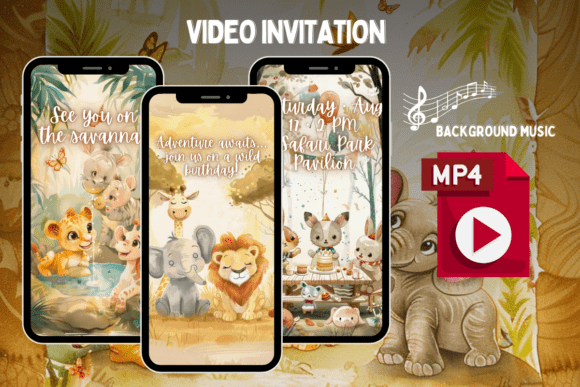 Video Safari Baby Shower Invite