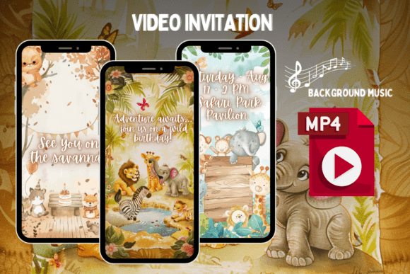 Video Safari Baby Shower Invite