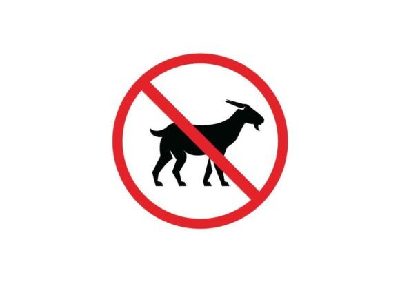 Prohibited and Dangerous Goat Signs