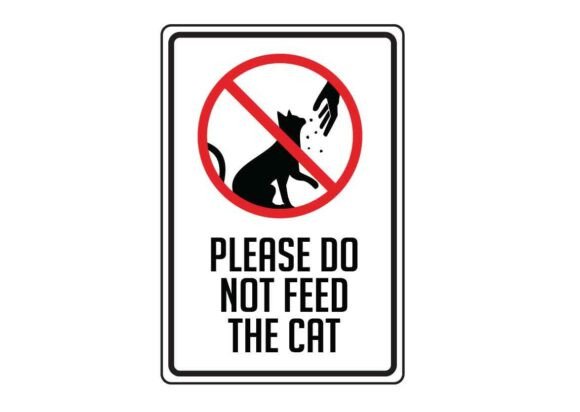 Sign Please Do Not Feed the Cat