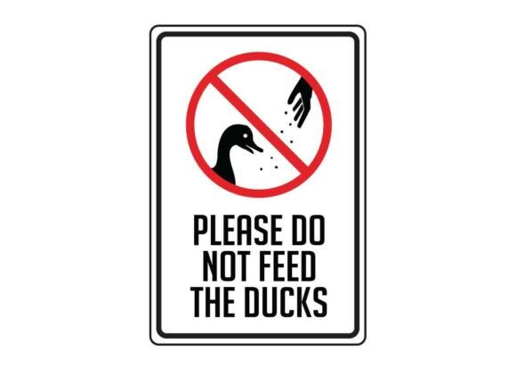 Sign Please Do Not Feed the Ducks