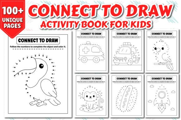 Preview of 100 Dot-to-Dot Activity Book for Kids coloring pages for kids