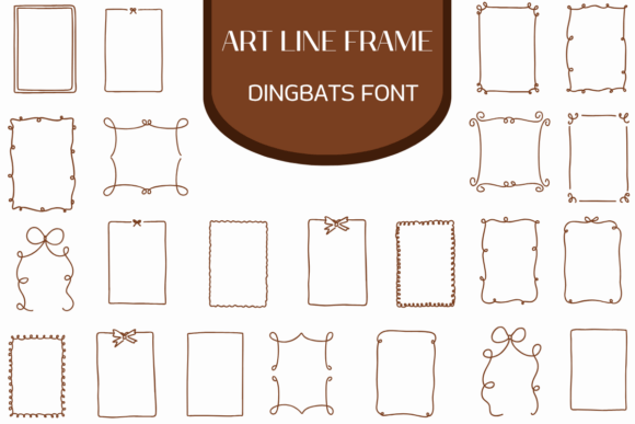 Preview of Art Line Frame dingbat font