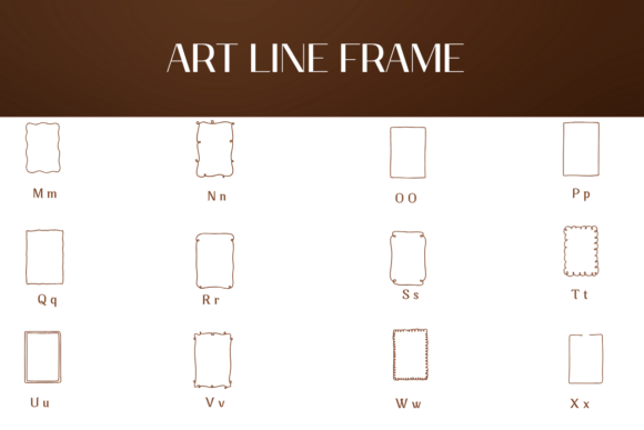 Art Line Frame Font - Preview 2