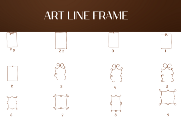 Art Line Frame Font - Preview 3
