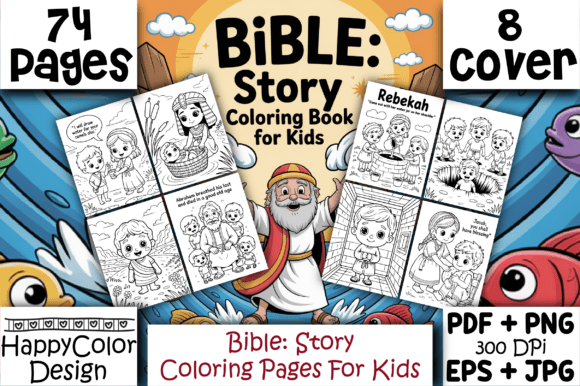 Bible: Story Coloring Pages for Kids