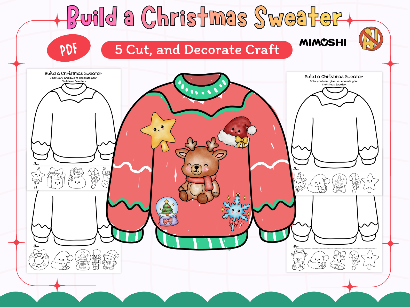 Build a Christmas Sweater Paste Craft