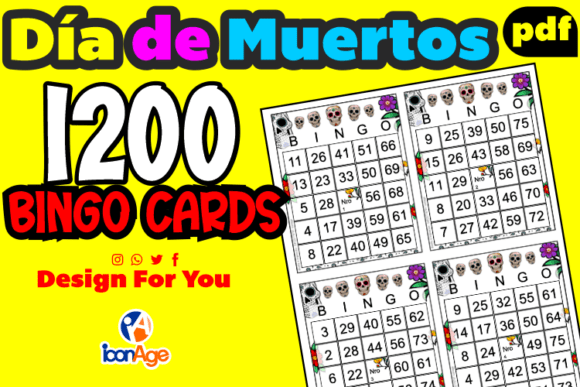 DIA DE LOS MUERTOS BINGO CARDS 1200