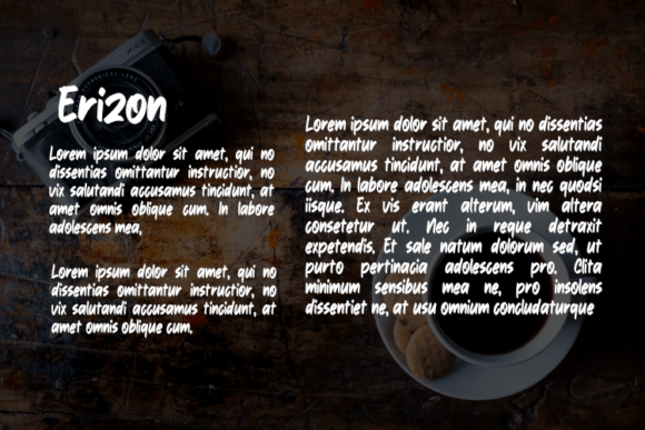 Erizon Font - Preview 2