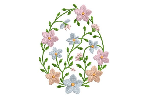 Floral Egg Spring Flower Pattern
