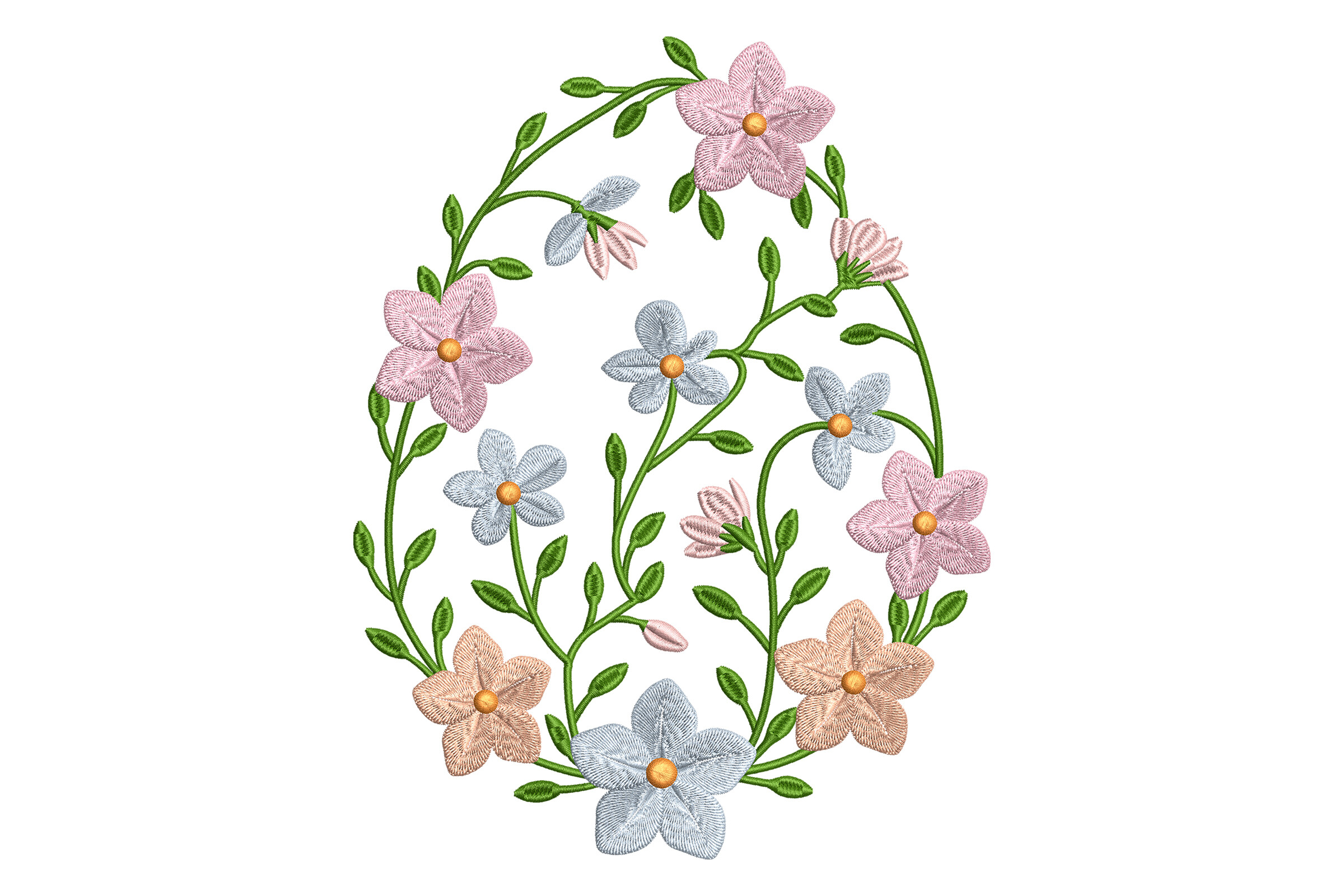 Floral Egg Spring Flower Pattern