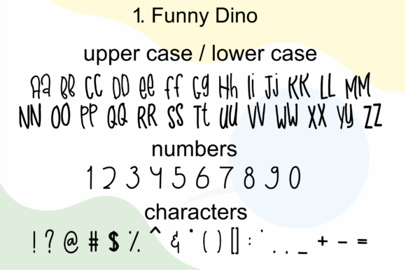Funny Dino Font PNG with transparent background - Preview 1