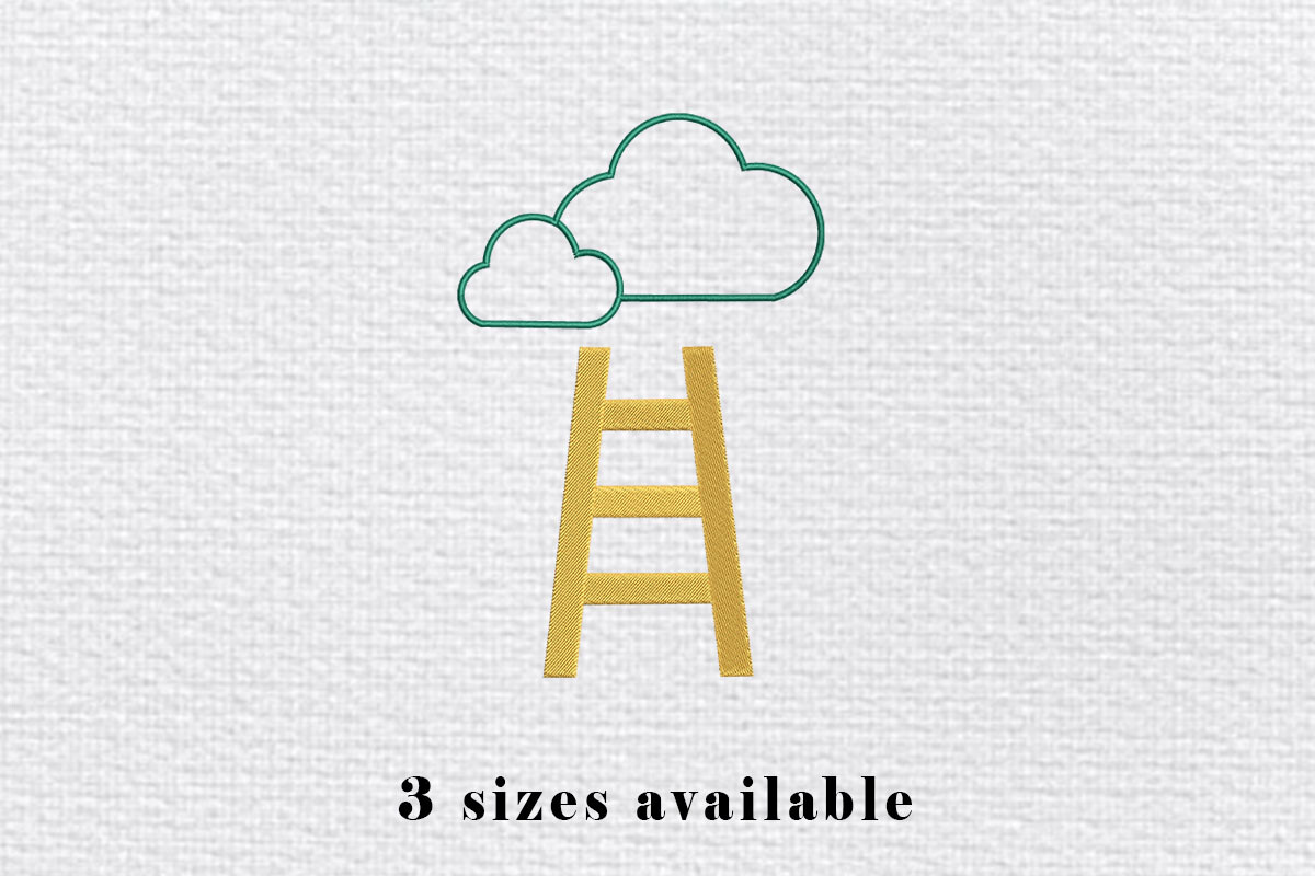 Ladder to Clouds Embroidery Design