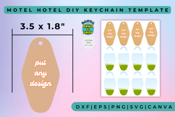 Motel Hotel DIY Keychain Template