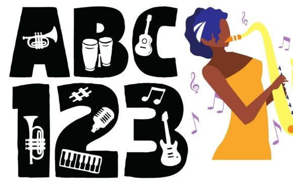 Music Stars Instruments Edition Font PNG with transparent background - Preview 2