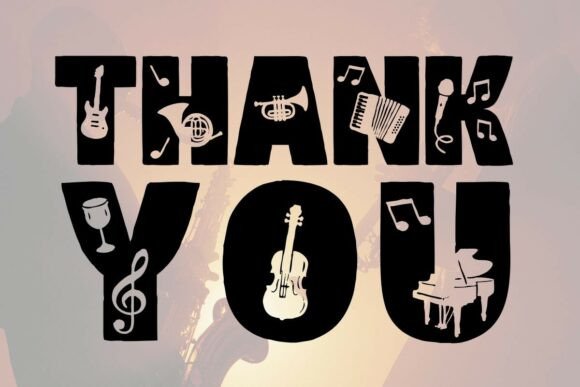Music Stars Instruments Edition Font PNG with transparent background - Preview 3