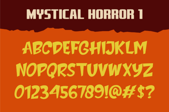 Mystical Horror Trio Font PNG with transparent background - Preview 1