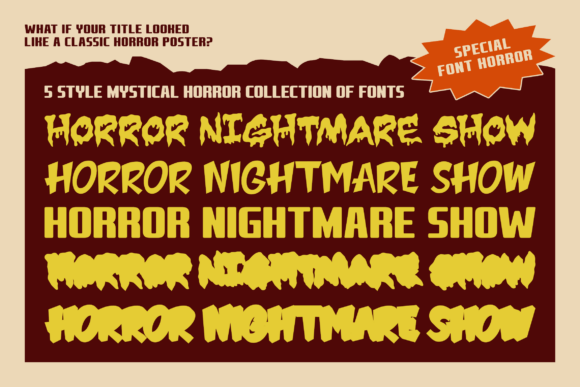 Mystical Horror Trio Font PNG with transparent background - Preview 5