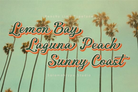 Peachy Lime Font PNG with transparent background - Preview 2