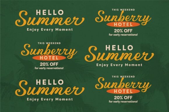 Peachy Lime Font PNG with transparent background - Preview 3