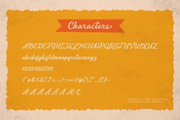 Peachy Lime Font PNG with transparent background - Preview 6