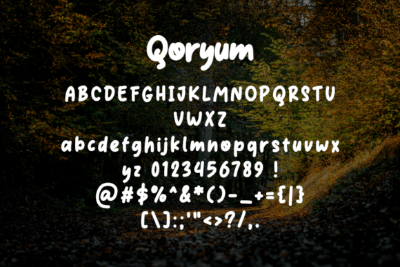 Qoryum Font PNG with transparent background - Preview 1