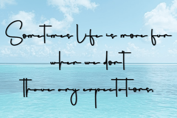 Signatie Font PNG with transparent background - Preview 3