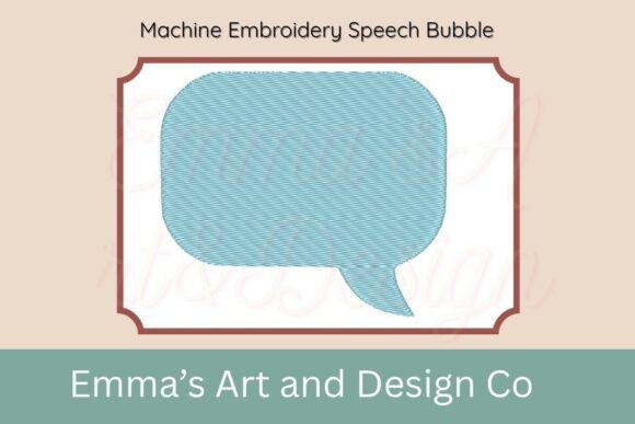 Speech Bubble Machine Embroidery Design