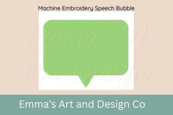 Speech Bubble Machine Embroidery Design