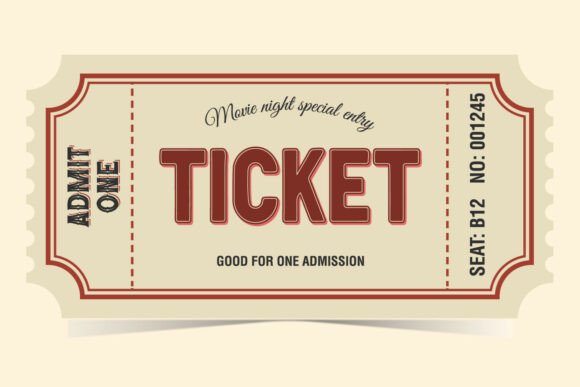 Vintage Movie Night Ticket Template