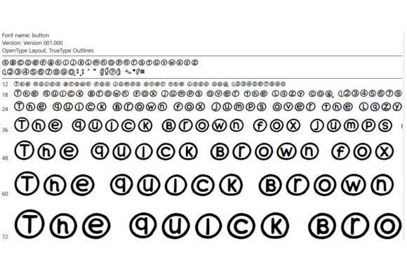 Button Font - Preview 1