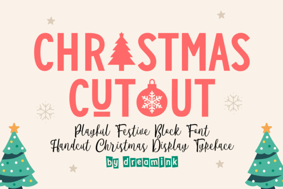 Christmas Cutout Font - Preview 1