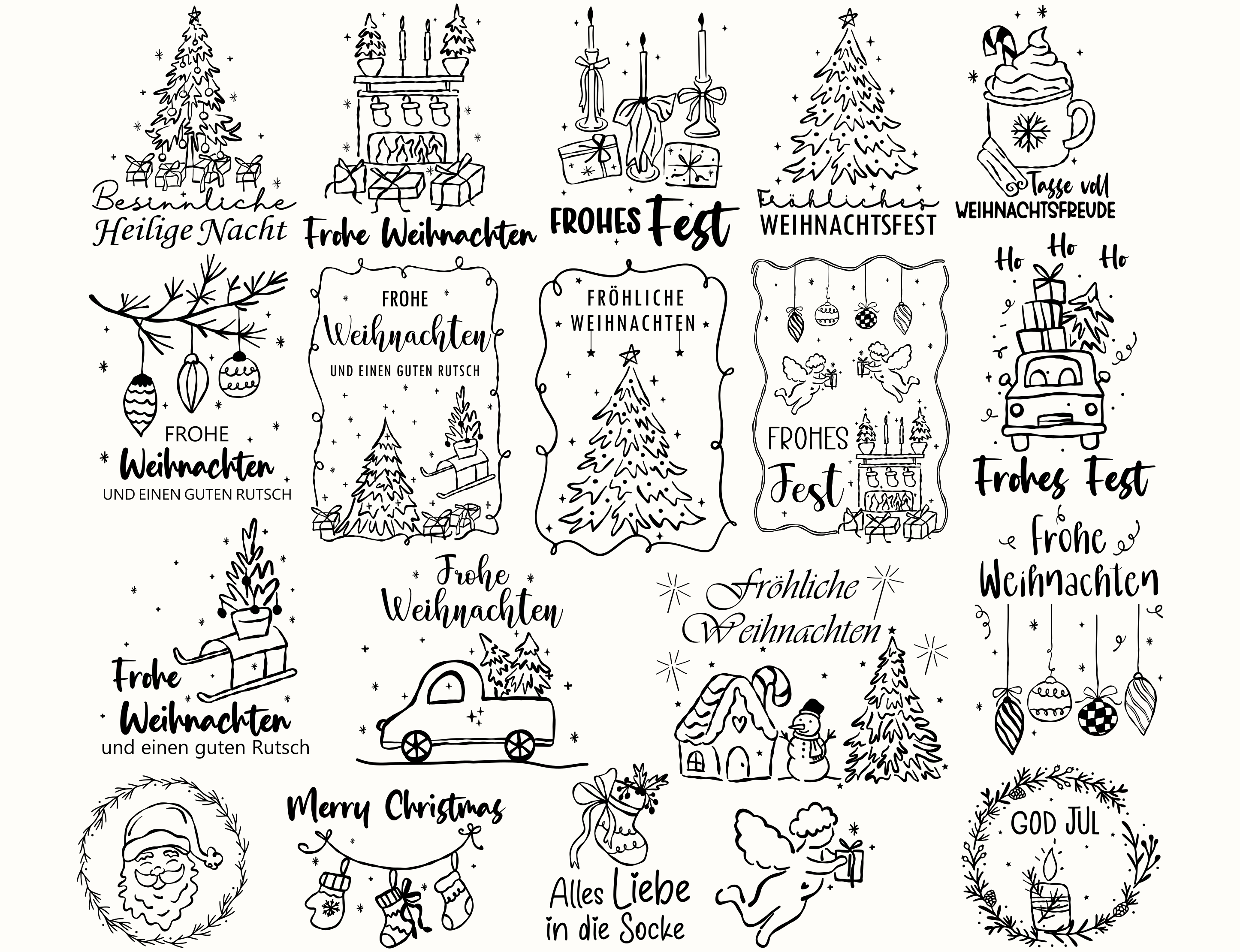 Christmas Svg ,Frohe Weihnachten Svg